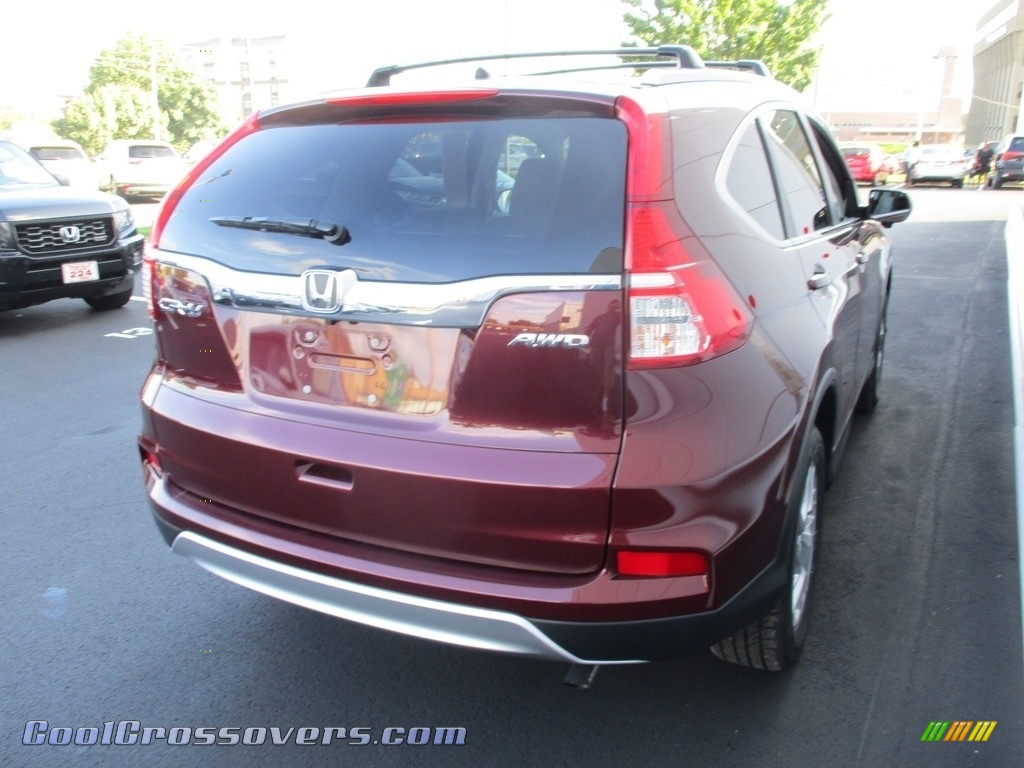 2015 CR-V EX - Basque Red Pearl II / Gray photo #5
