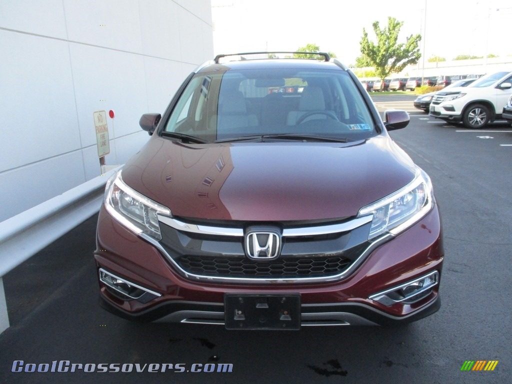 2015 CR-V EX - Basque Red Pearl II / Gray photo #8