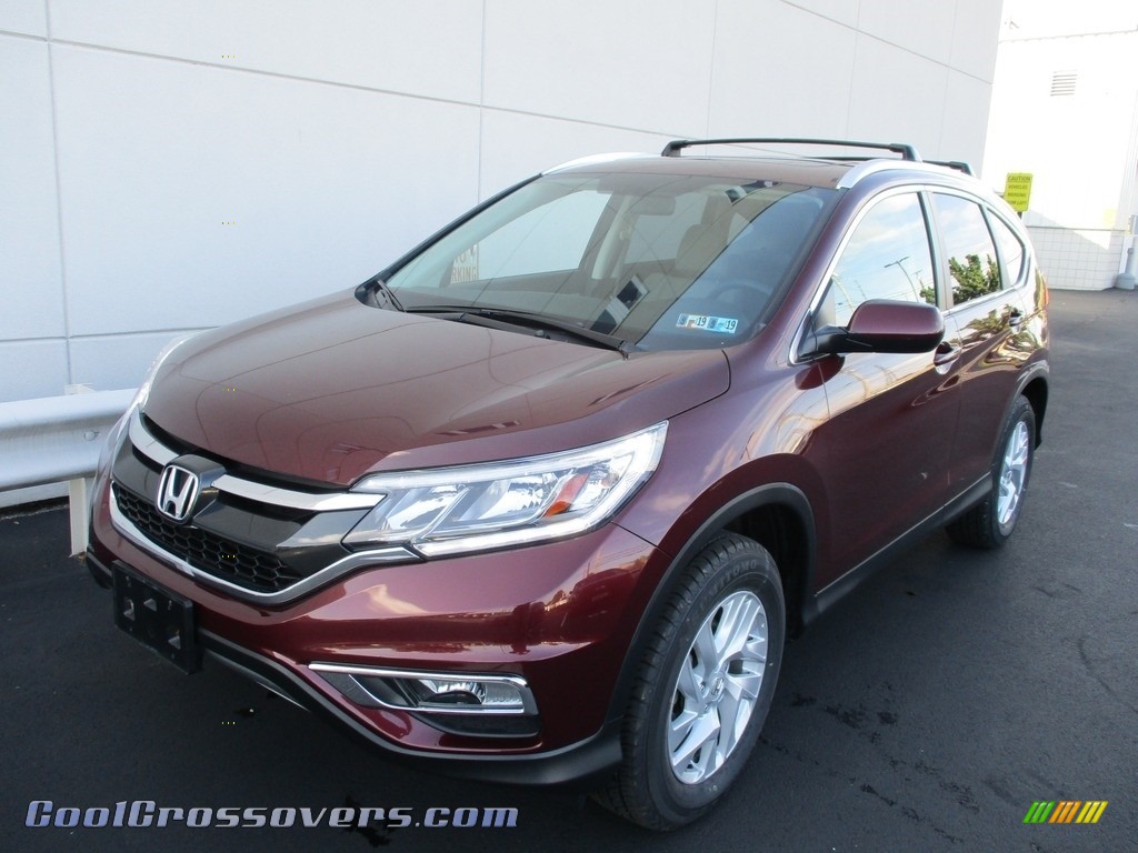 2015 CR-V EX - Basque Red Pearl II / Gray photo #9