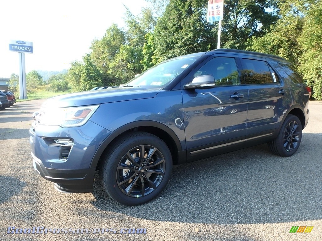 2018 Explorer XLT 4WD - Blue Metallic / Ebony Black photo #7