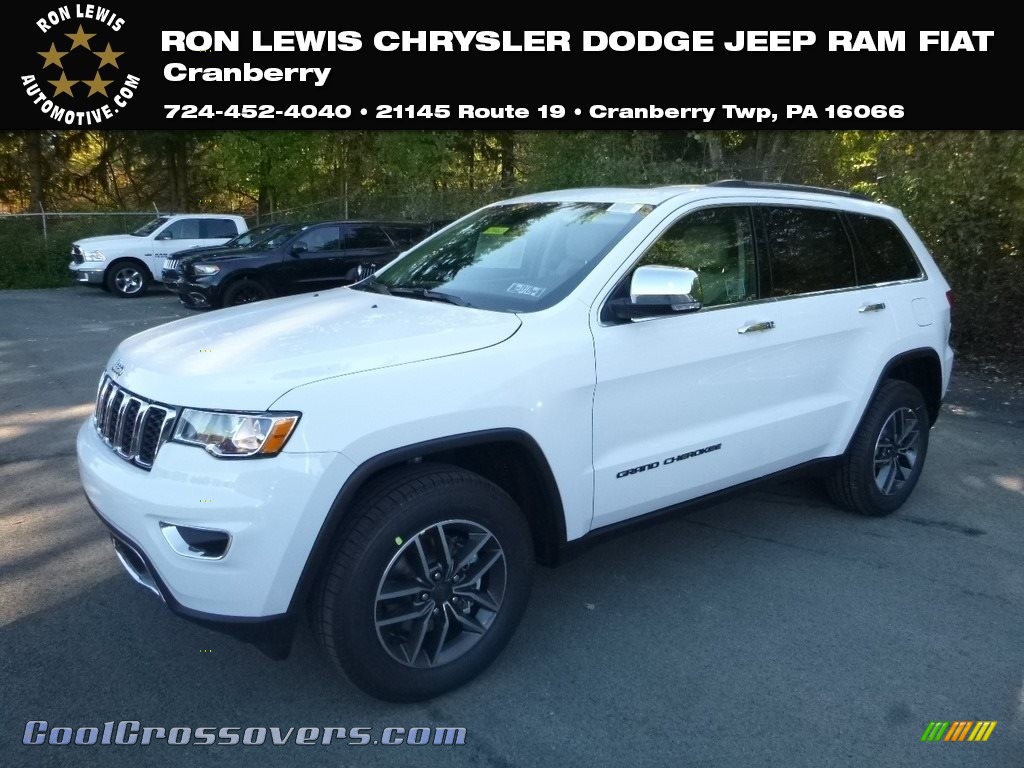 2019 Grand Cherokee Limited 4x4 - Bright White / Light Frost Beige/Black photo #1