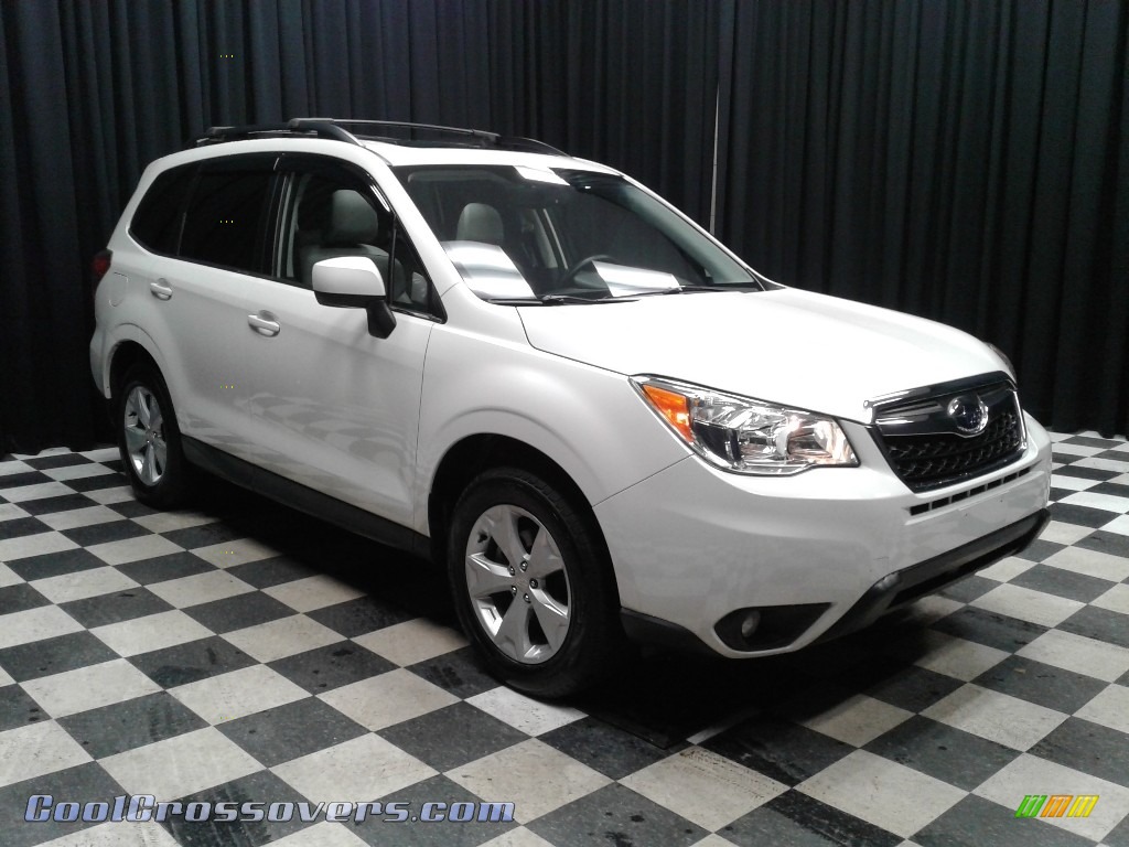 2016 Forester 2.5i Limited - Crystal White Pearl / Gray photo #4
