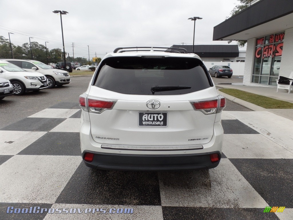 2015 Highlander Limited AWD - Blizzard Pearl White / Ash photo #4