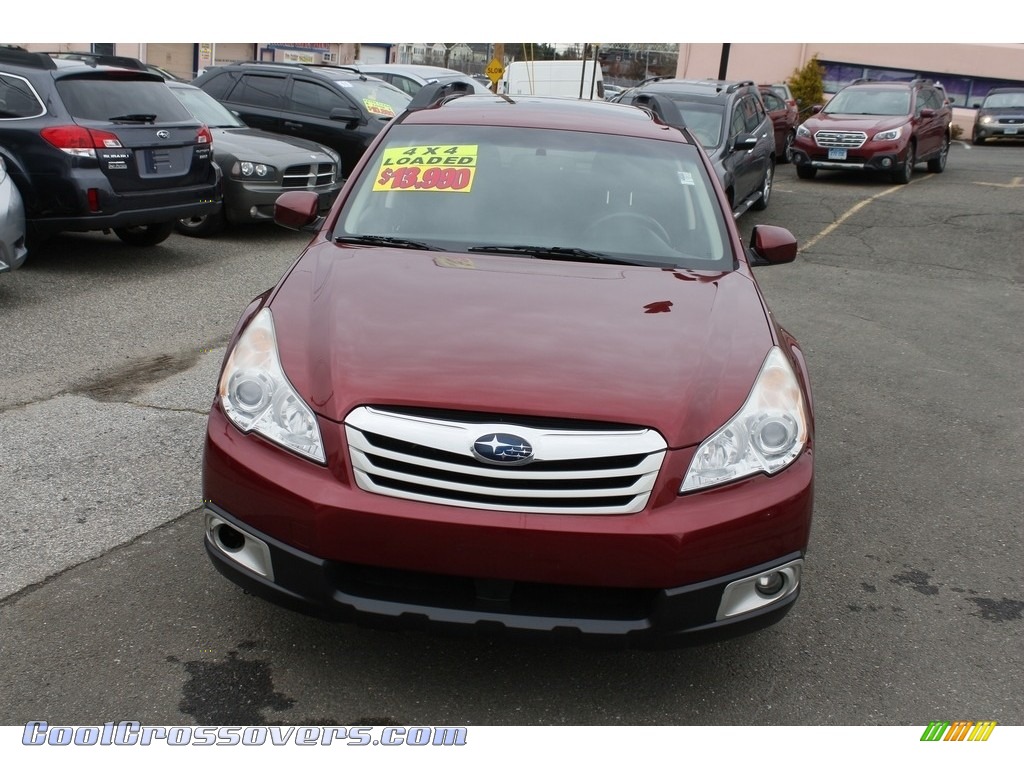 2012 Outback 2.5i Premium - Ruby Red Pearl / Off Black photo #2