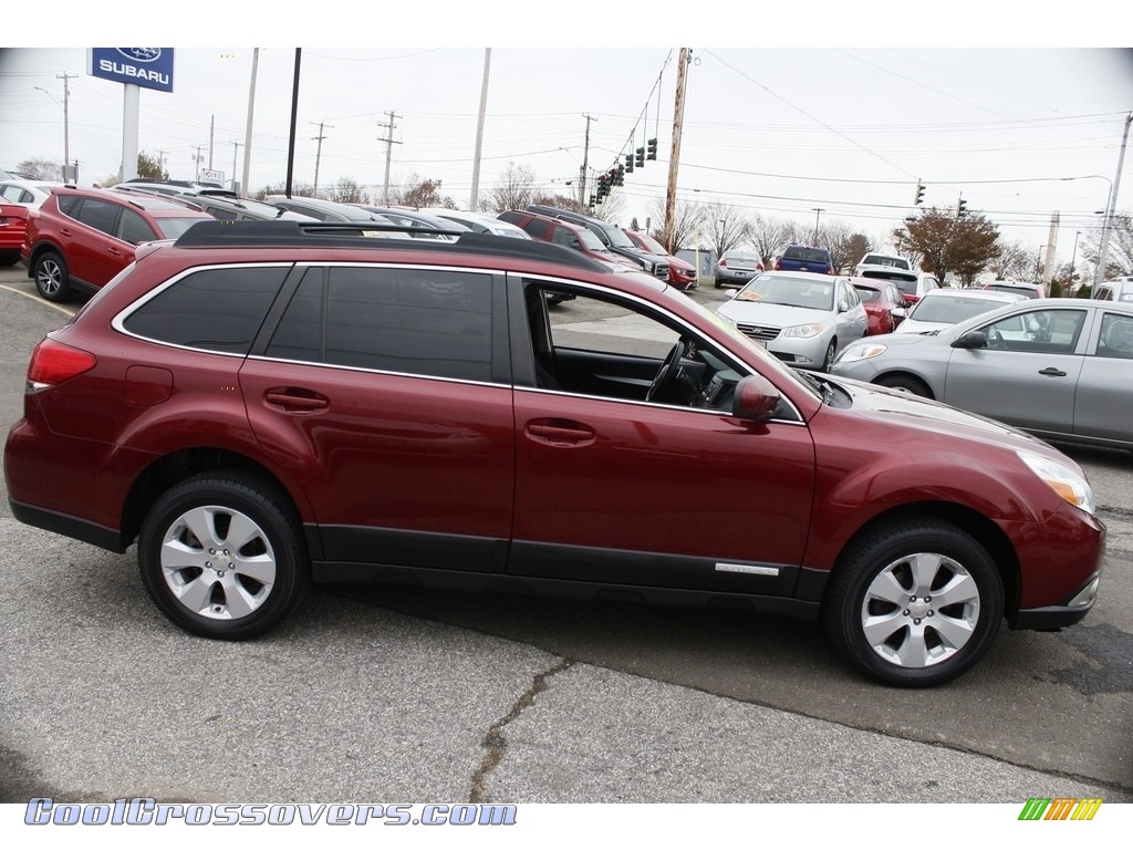 2012 Outback 2.5i Premium - Ruby Red Pearl / Off Black photo #5