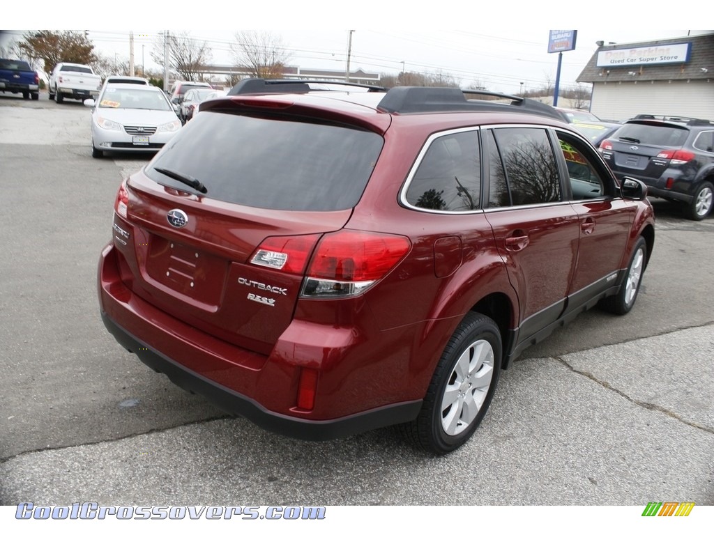 2012 Outback 2.5i Premium - Ruby Red Pearl / Off Black photo #6