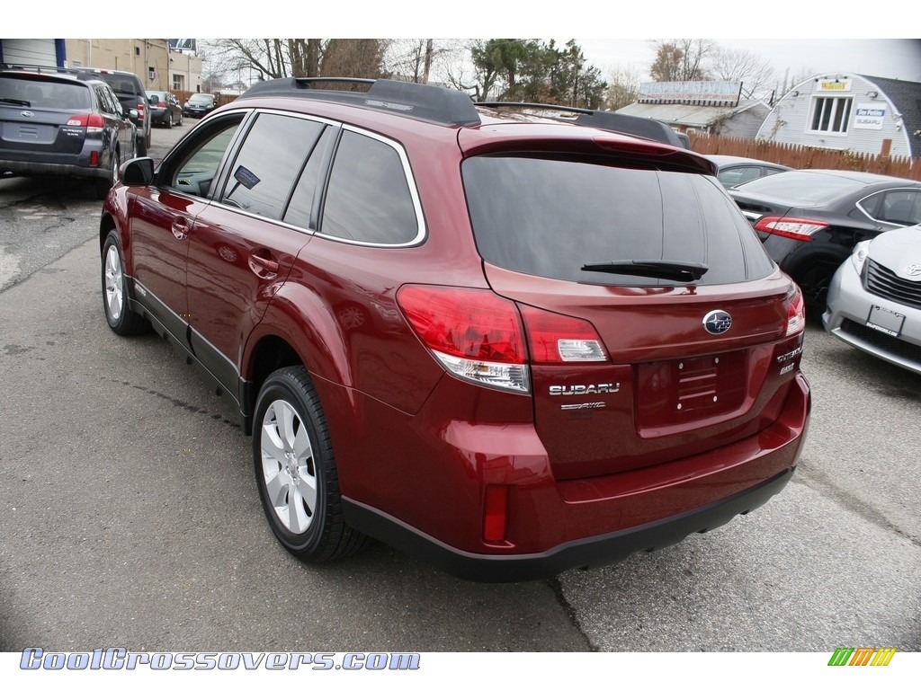 2012 Outback 2.5i Premium - Ruby Red Pearl / Off Black photo #10
