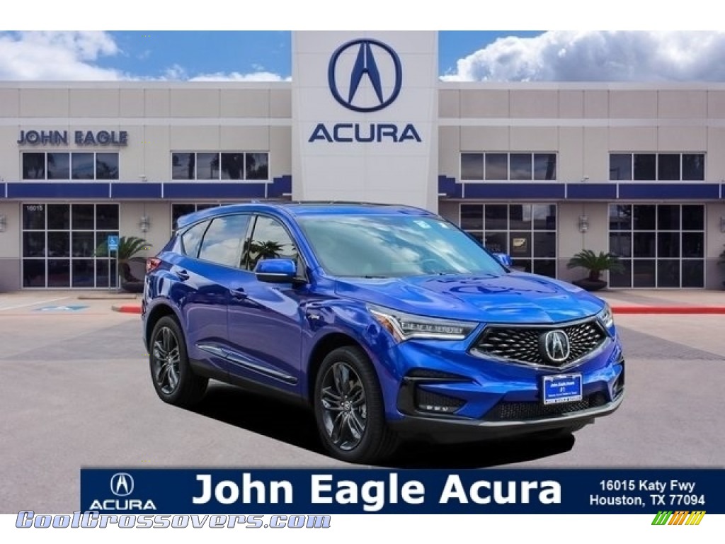 Apex Blue Pearl / Red Acura RDX A-Spec