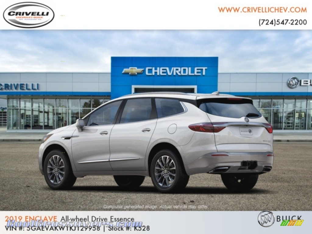 2019 Enclave Essence AWD - White Frost Tricoat / Brandy photo #3