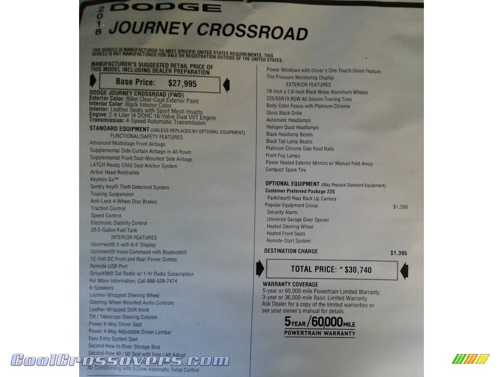 2018 Journey Crossroad - Billet / Black photo #35