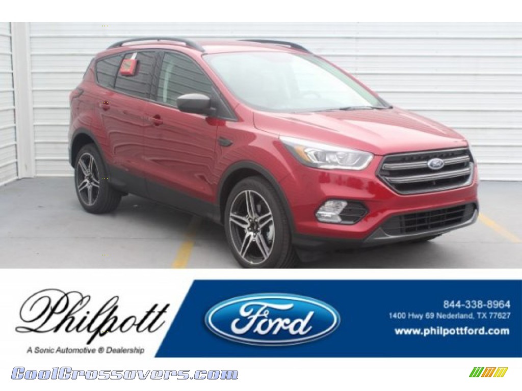 Ruby Red / Medium Light Stone Ford Escape SEL