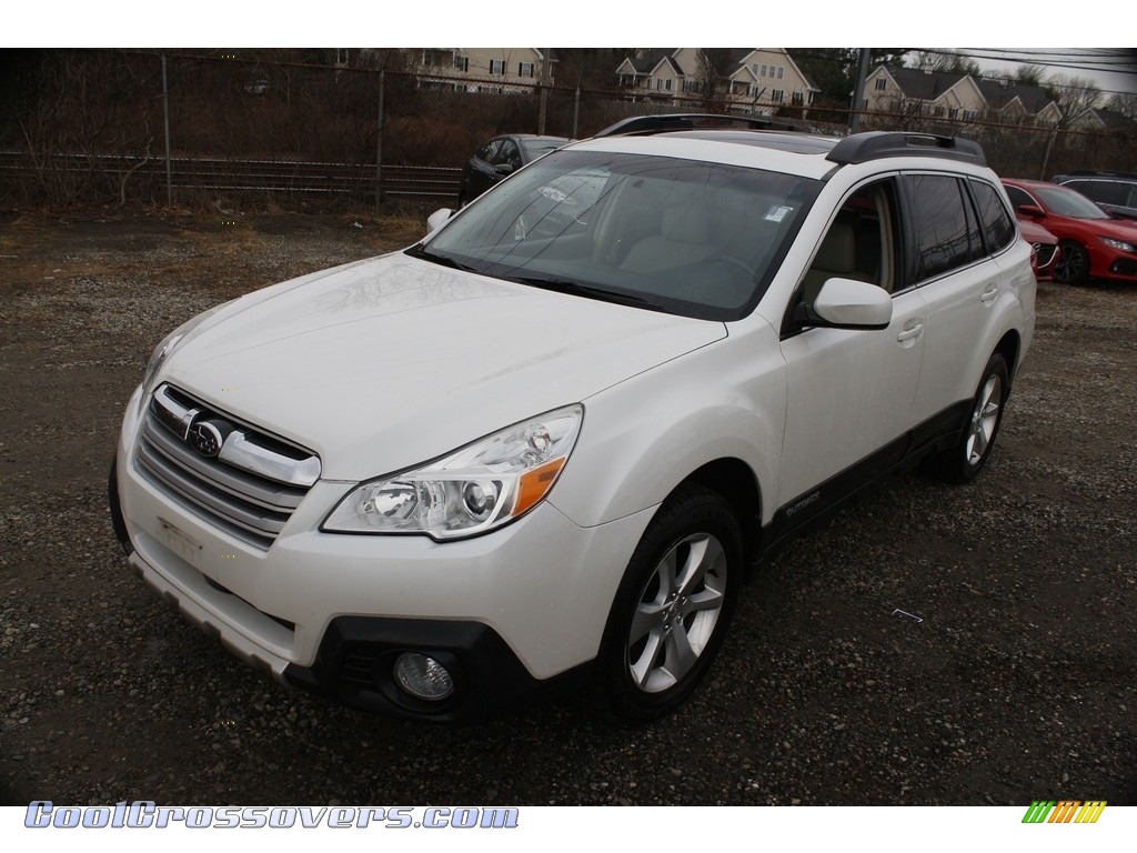 2013 Outback 2.5i Limited - Satin White Pearl / Warm Ivory Leather photo #3