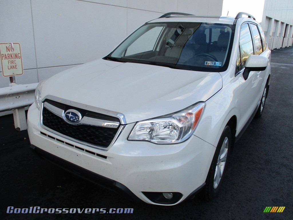 2015 Forester 2.5i Limited - Satin White Pearl / Gray photo #8
