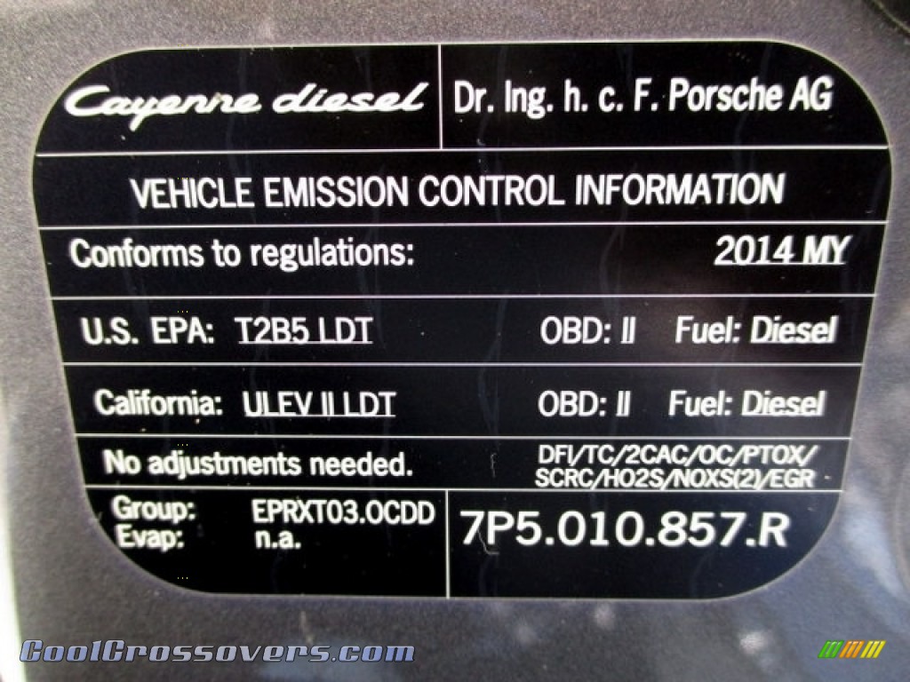 2014 Cayenne Diesel - Meteor Grey Metallic / Luxor Beige photo #90