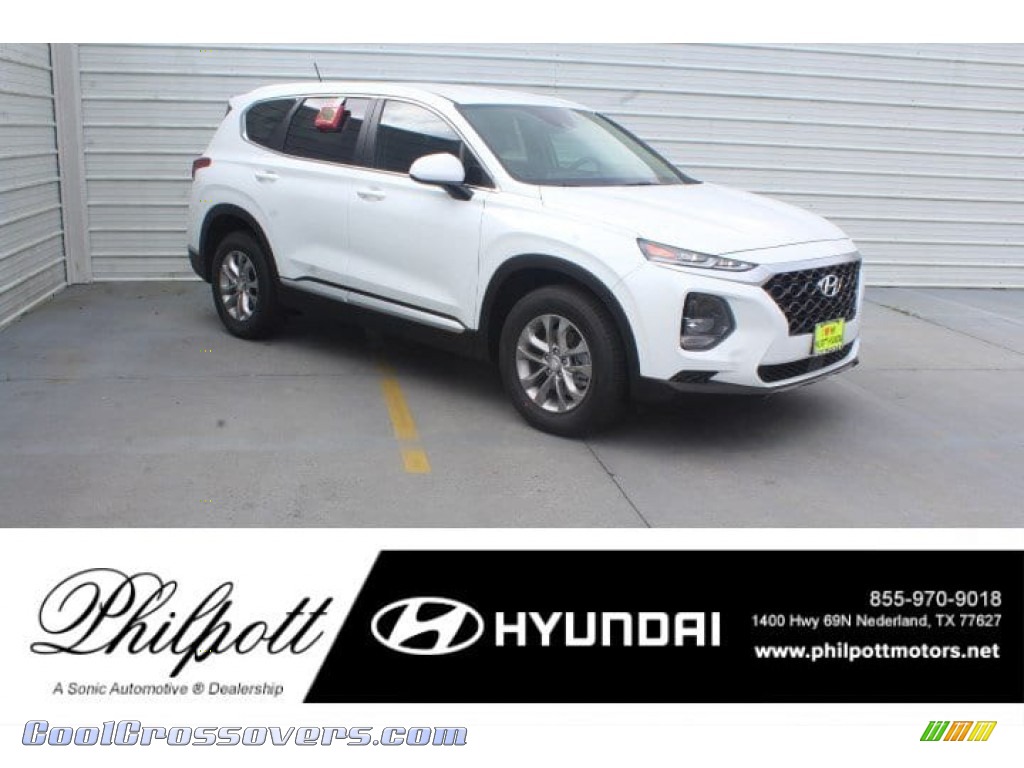 Quartz White / Black Hyundai Santa Fe SE