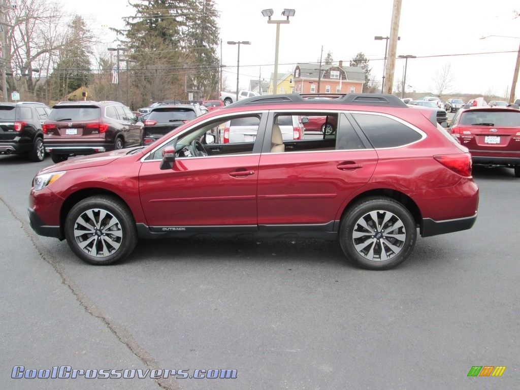 2017 Outback 2.5i Limited - Venetian Red Pearl / Warm Ivory photo #9
