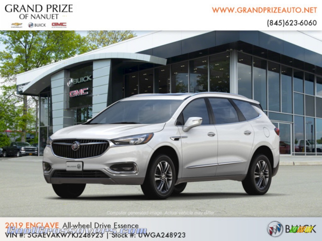 White Frost Tricoat / Dark Galvanized/Ebony Accents Buick Enclave Essence AWD