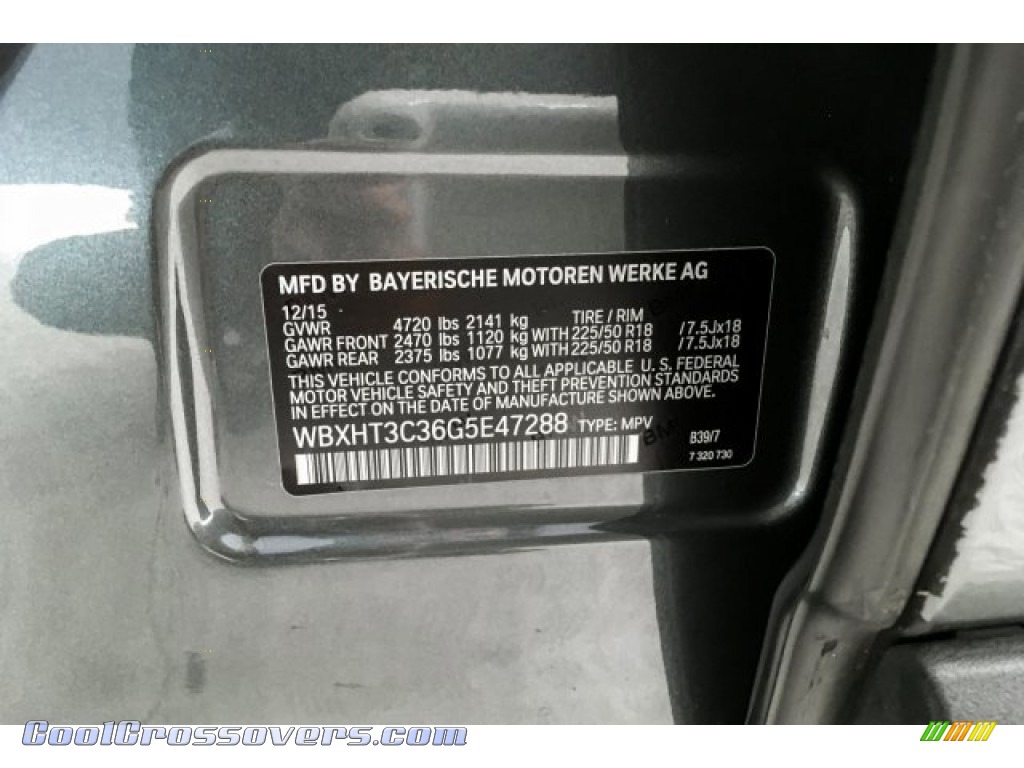 2016 X1 xDrive28i - Mineral Grey Metallic / Black photo #23