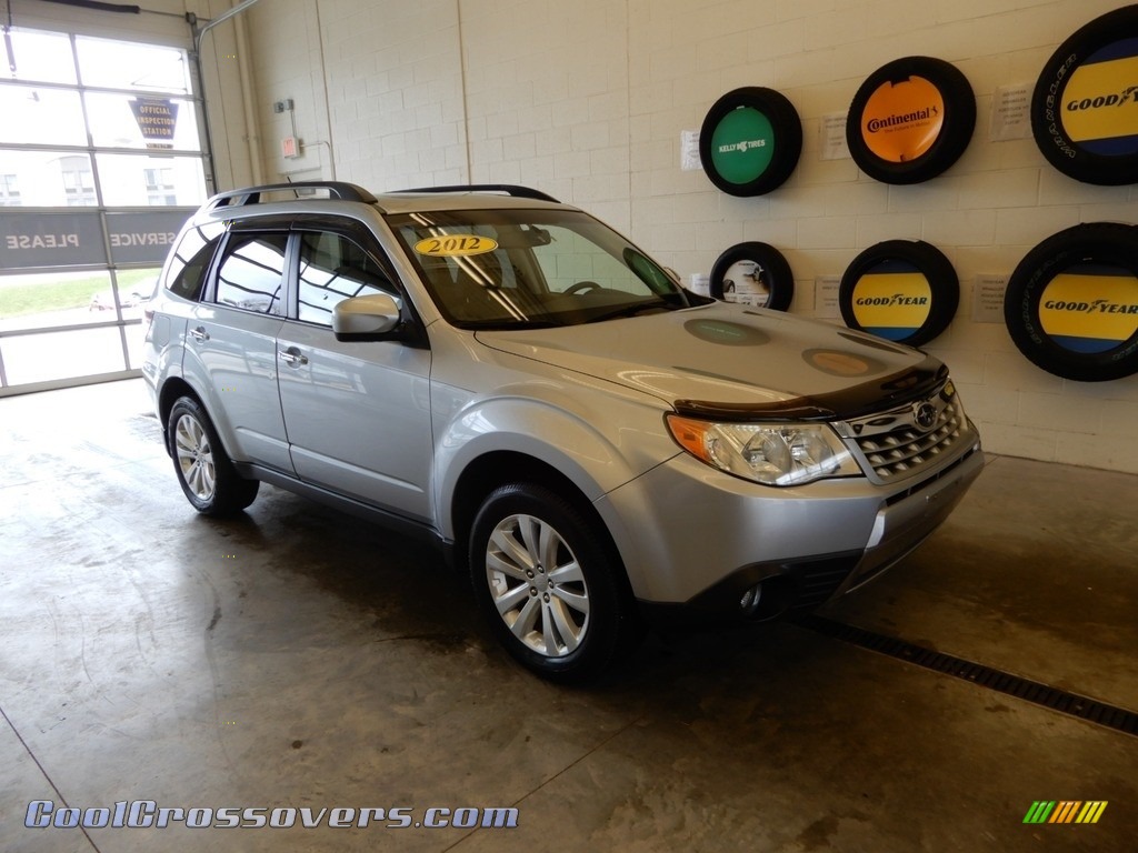 2012 Forester 2.5 X Limited - Ice Silver Metallic / Black photo #1