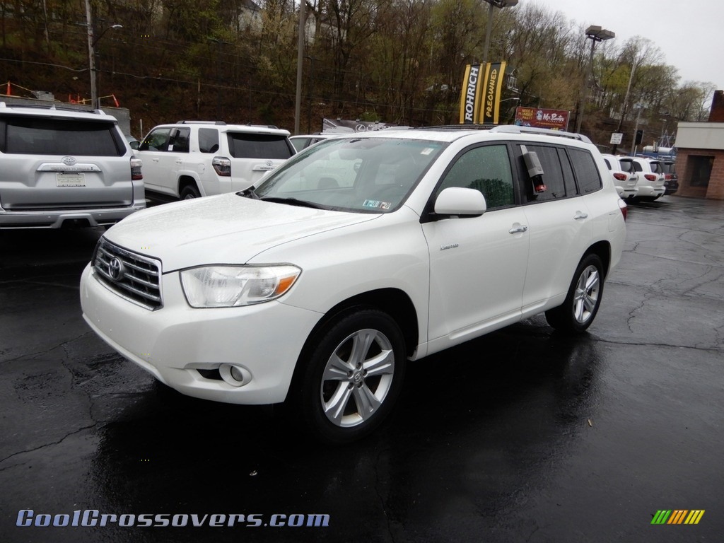 2008 Highlander Limited 4WD - Blizzard White Pearl / Ash Gray photo #3