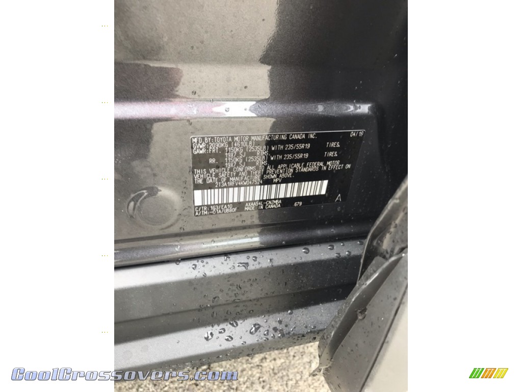 2019 RAV4 XLE AWD - Magnetic Gray Metallic / Light Gray photo #14