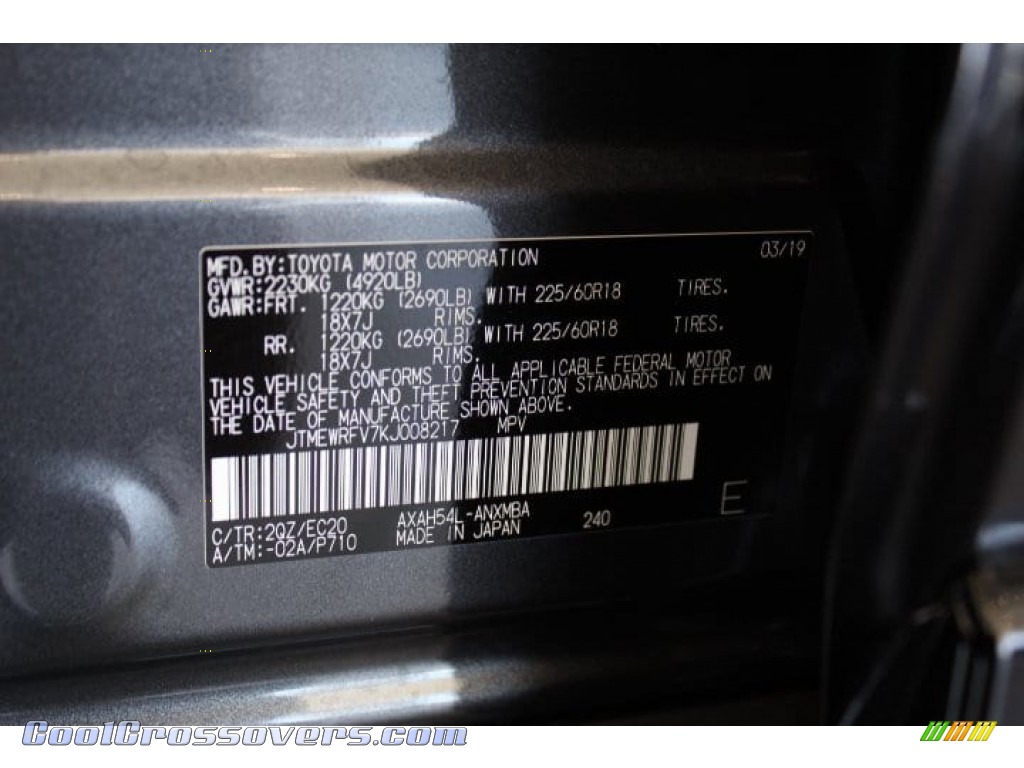 2019 RAV4 XSE AWD Hybrid - Magnetic Gray Metallic / Black photo #22