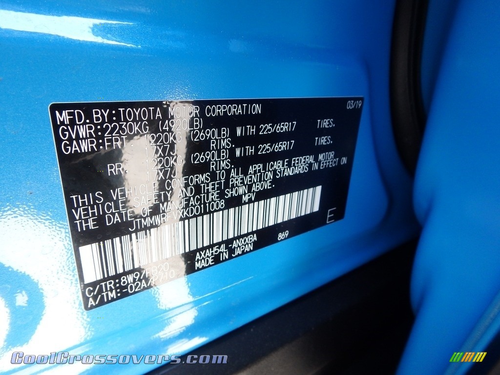 2019 RAV4 LE AWD Hybrid - Blue Flame / Black photo #10