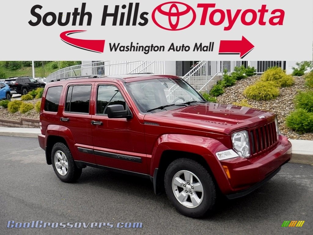 Deep Cherry Red Crystal Pearl / Pastel Pebble Beige Jeep Liberty Sport 4x4