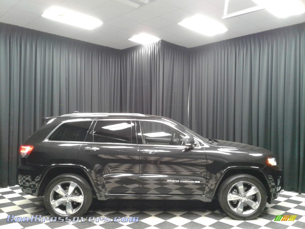 2015 Grand Cherokee Overland 4x4 - Brilliant Black Crystal Pearl / Brown/Light Frost Beige photo #5