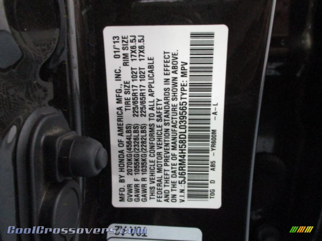 2013 CR-V EX AWD - Crystal Black Pearl / Black photo #48
