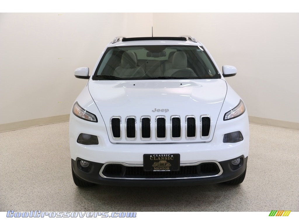 2016 Cherokee Limited 4x4 - Bright White / Black/Light Frost Beige photo #2