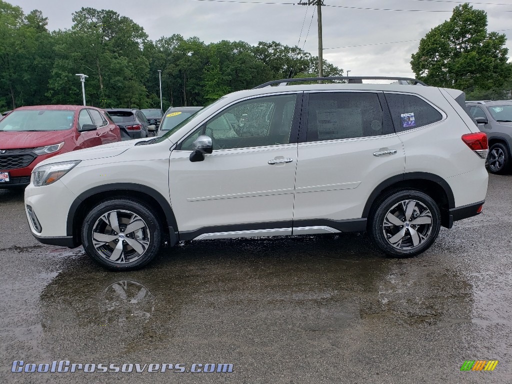 2019 Forester 2.5i Touring - Crystal White Pearl / Saddle Brown photo #3