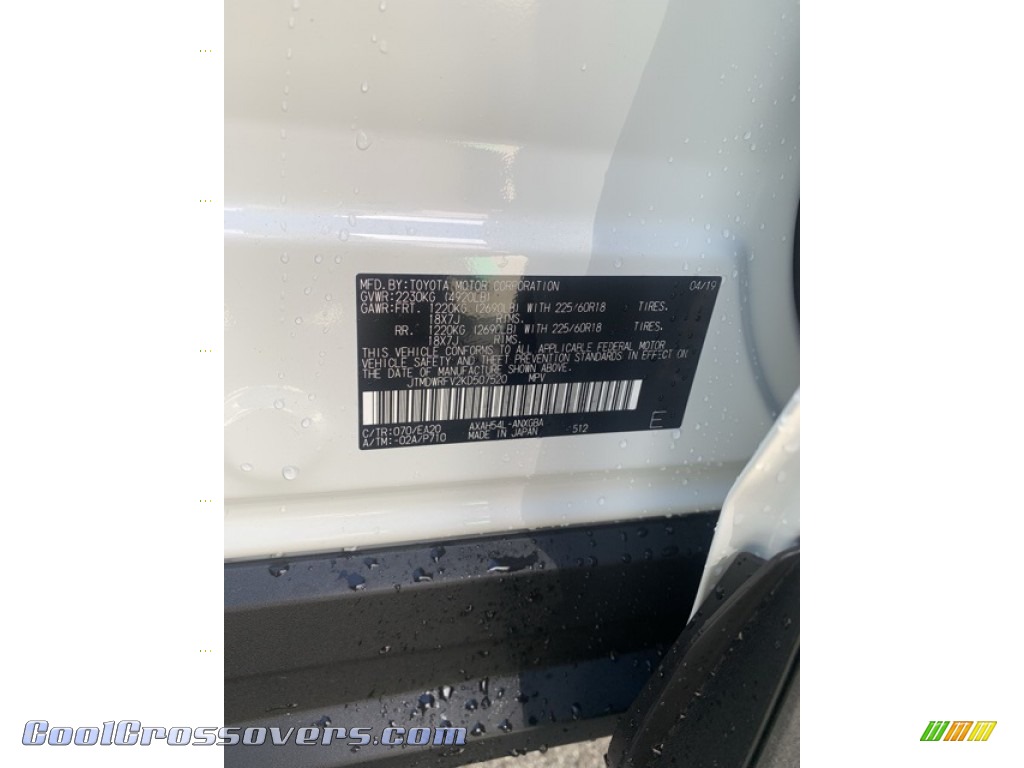 2019 RAV4 Limited AWD Hybrid - Blizzard White Pearl / Black photo #14