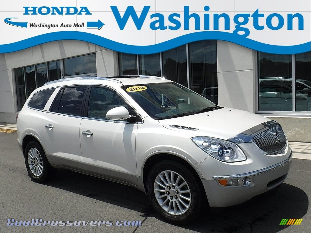 White Diamond Tricoat / Cashmere Buick Enclave AWD