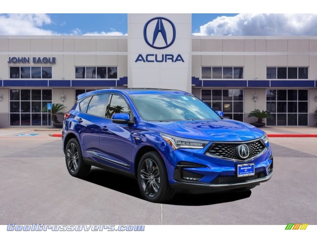 Apex Blue Pearl / Red Acura RDX A-Spec