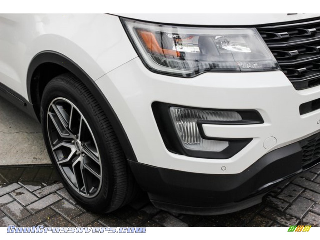 2016 Explorer Sport 4WD - White Platinum Metallic Tri-Coat / Ebony Black photo #12
