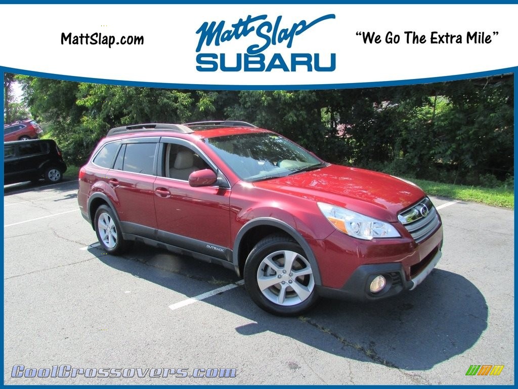 Venetian Red Pearl / Warm Ivory Leather Subaru Outback 2.5i Limited