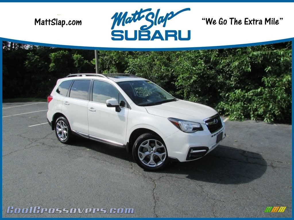 2017 Forester 2.5i Touring - Crystal White Pearl / Saddle Brown photo #1