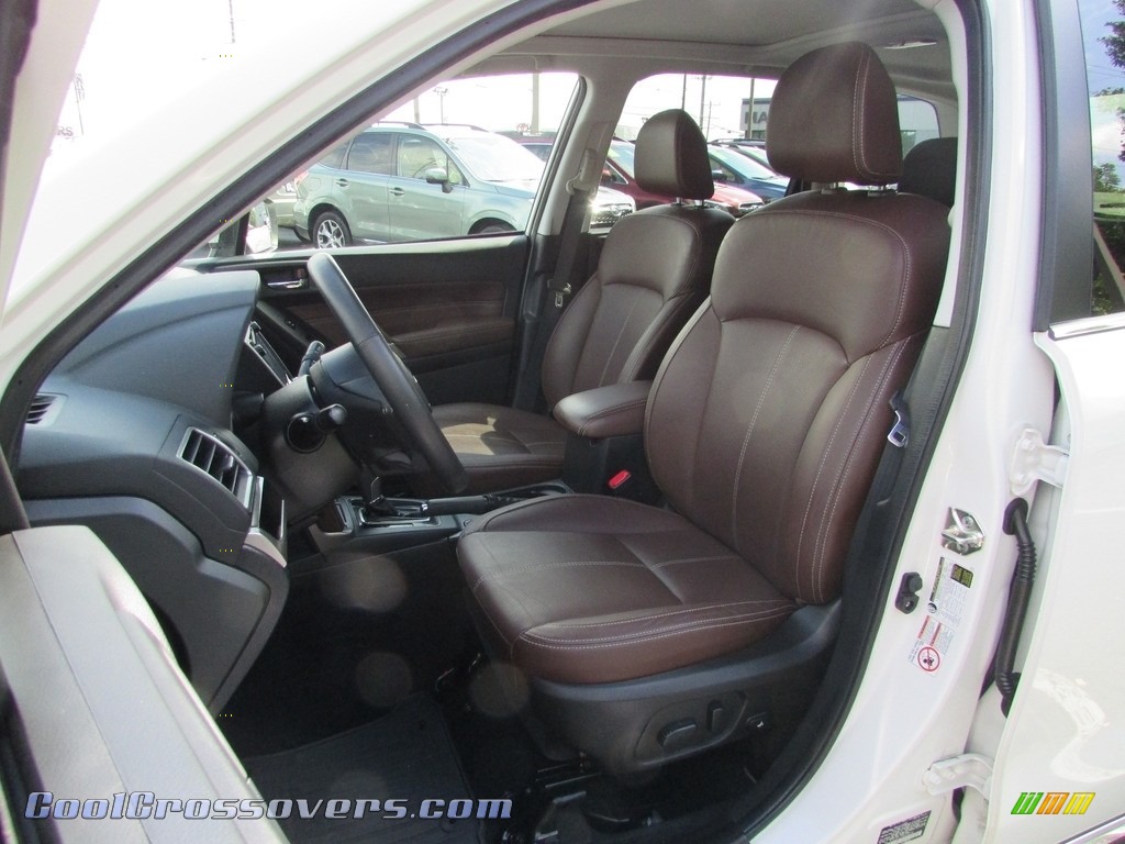 2017 Forester 2.5i Touring - Crystal White Pearl / Saddle Brown photo #16