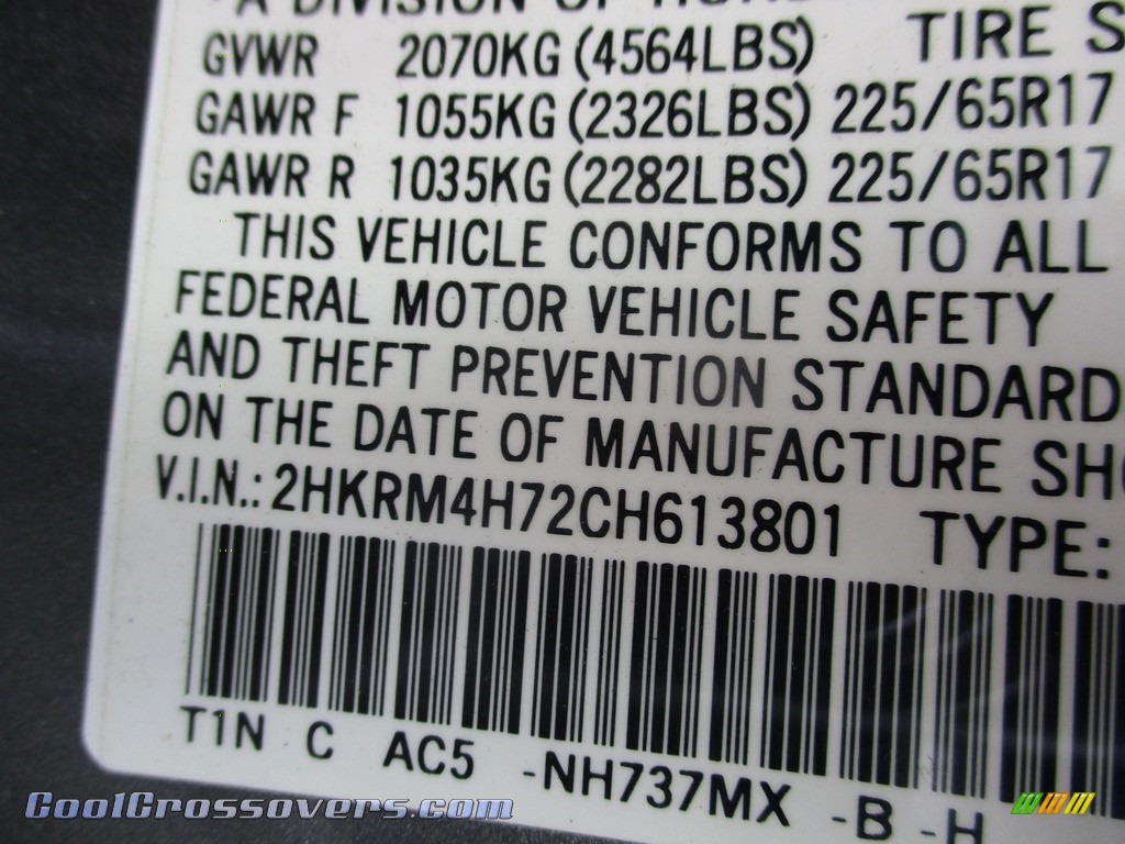 2012 CR-V EX-L 4WD - Urban Titanium Metallic / Gray photo #19