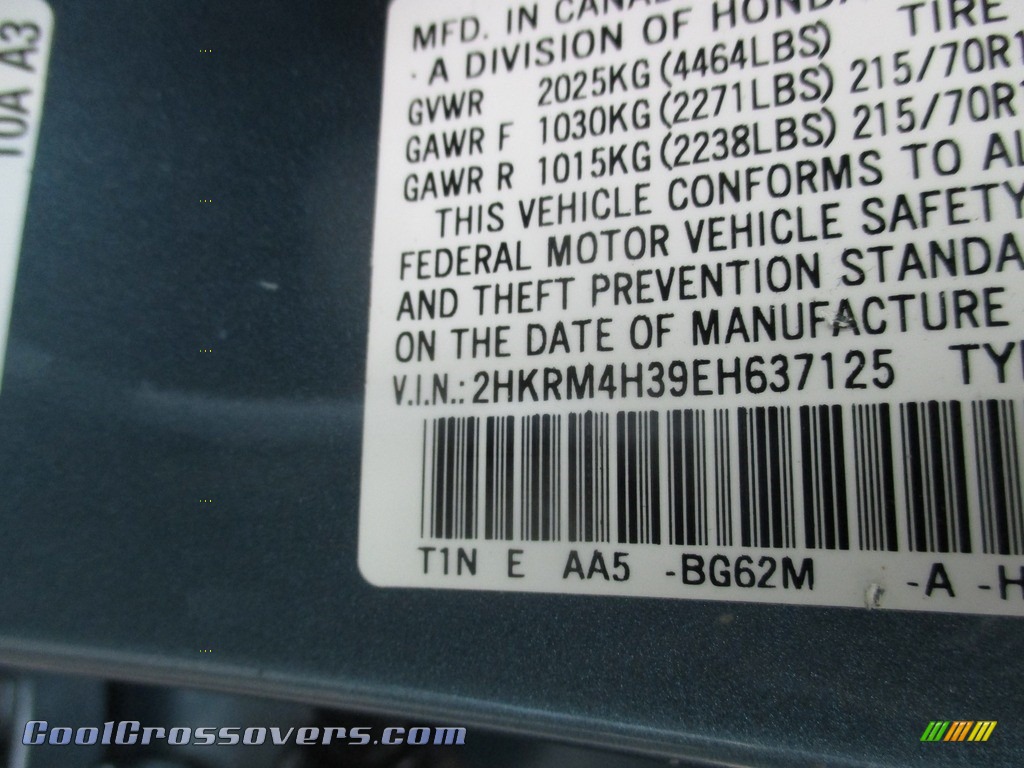 2014 CR-V LX AWD - Mountain Air Metallic / Gray photo #19