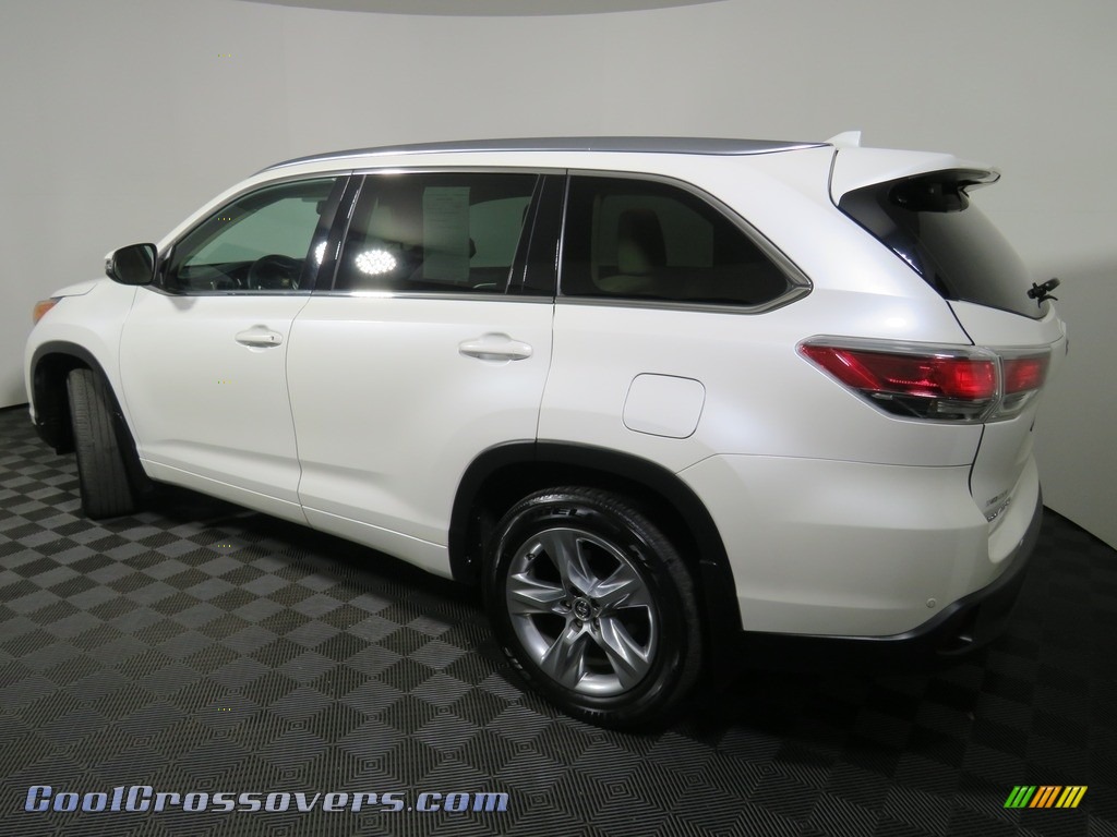 2016 Highlander Limited AWD - Blizzard Pearl / Almond photo #8