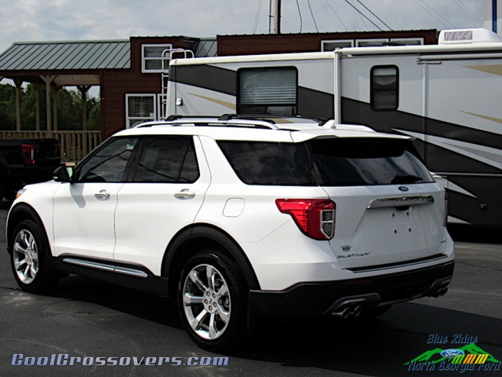 2020 Explorer Platinum 4WD - Star White Metallic Tri-Coat / Ebony photo #3