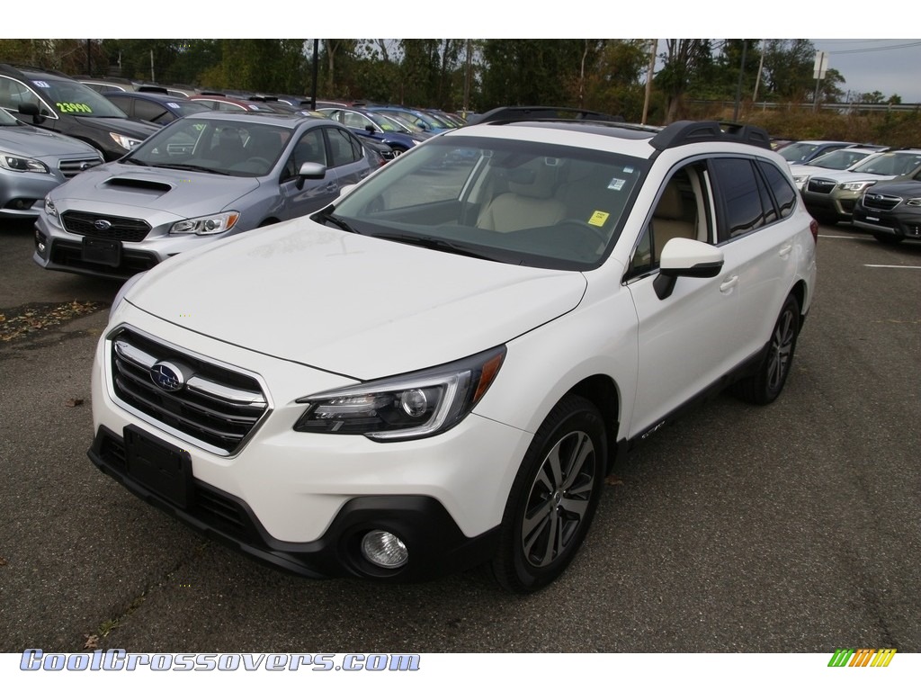 2018 Outback 2.5i Limited - Crystal White Pearl / Ivory photo #1