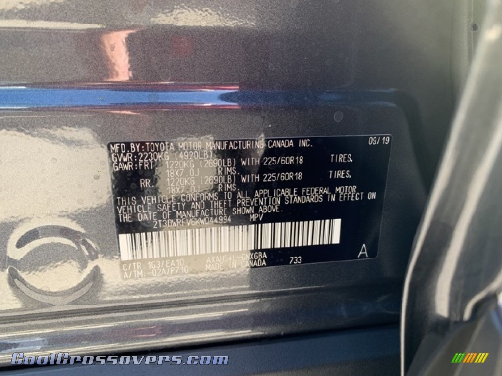 2019 RAV4 Limited AWD Hybrid - Magnetic Gray Metallic / Black photo #34