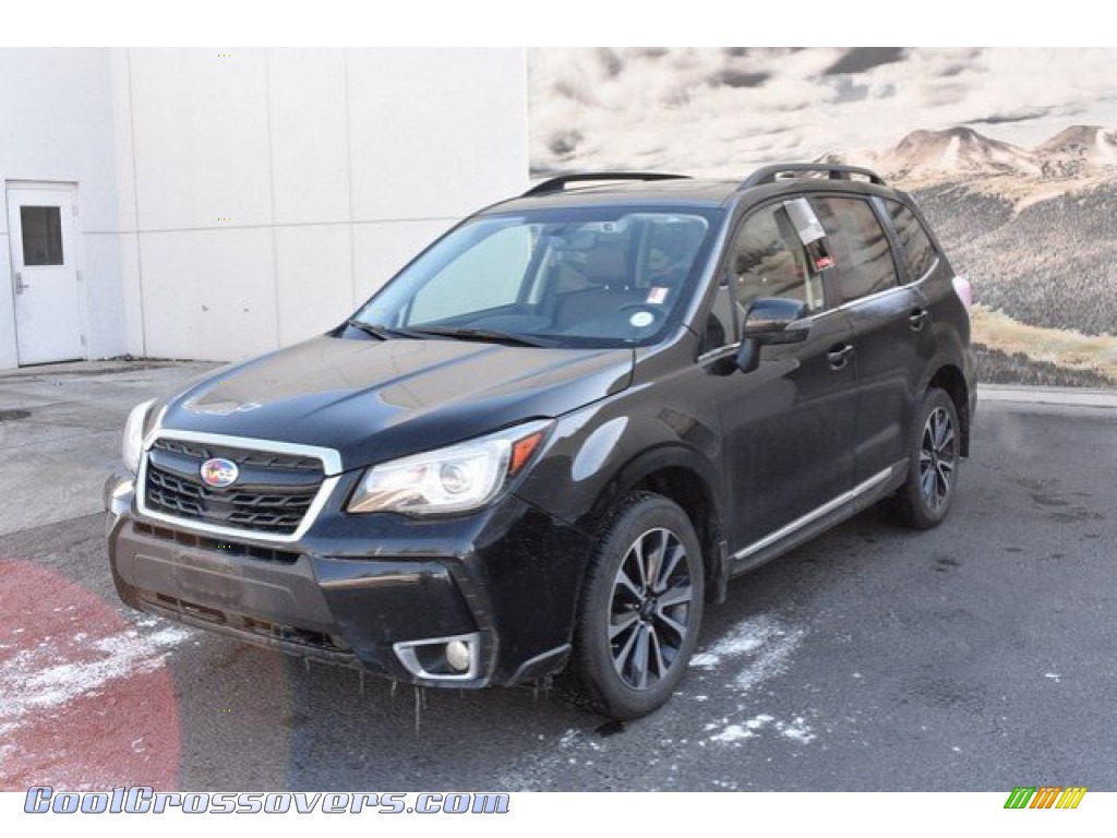 2018 Forester 2.0XT Touring - Crystal Black Silica / Brown photo #2
