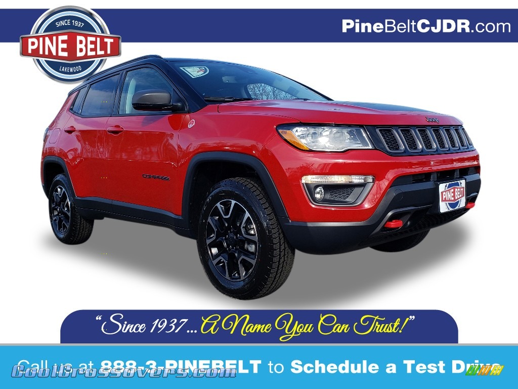 2020 Compass Trailhawk 4x4 - Redline Pearl / Ruby Red/Black photo #1