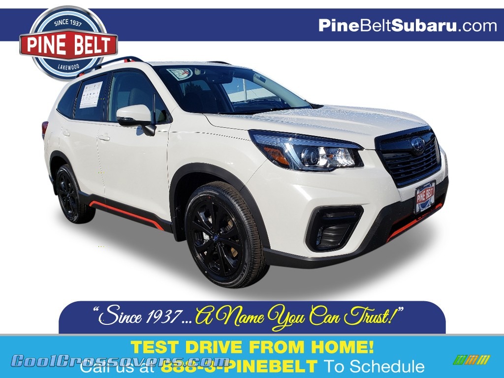 Crystal White Pearl / Gray Sport Subaru Forester 2.5i Sport