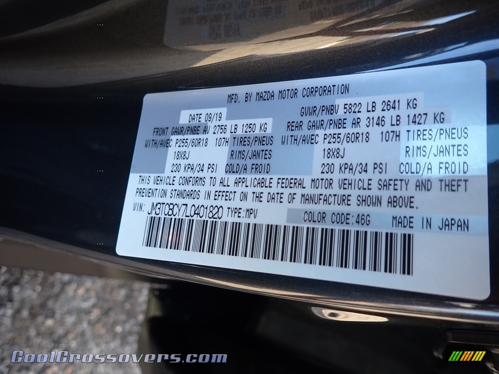 2020 CX-9 Touring AWD - Machine Gray Metallic / Black photo #11