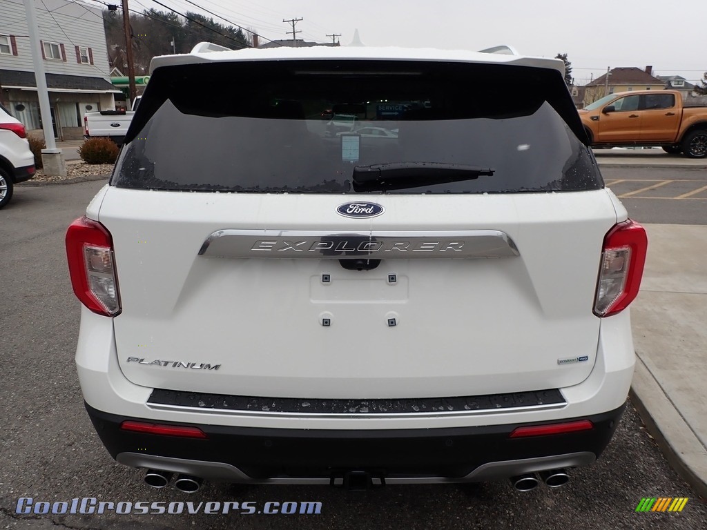 2020 Explorer Platinum 4WD - Star White Metallic Tri-Coat / Sandstone photo #6